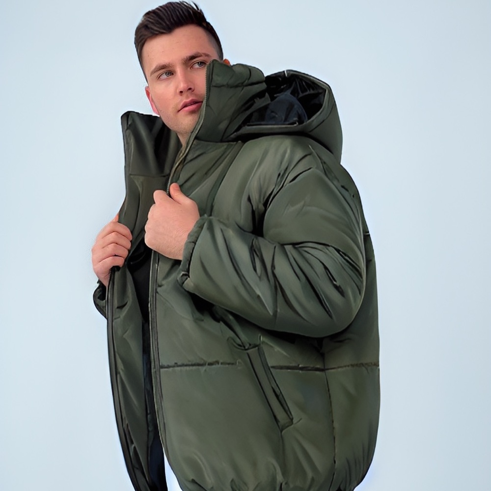 Winter puffer SKIMLY | S, M sizes | khaki/black. Made in Ukraine - Picture 6 of 6